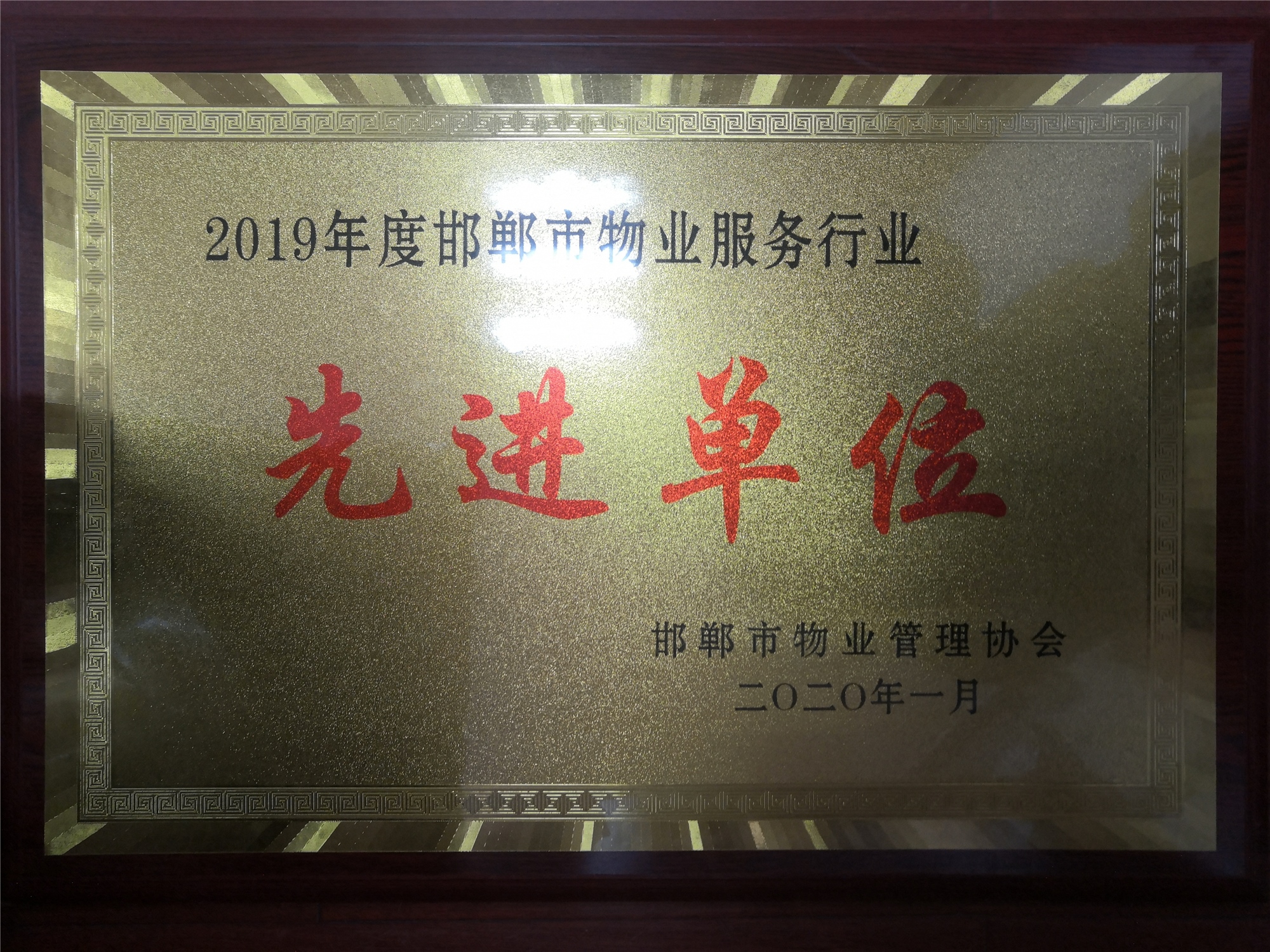 2019年度邯鄲市物業(yè)服務(wù)行業(yè)-先進單位